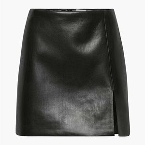 NWOT Black vegan Leather Skirt